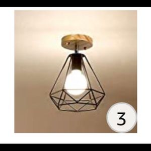 SOLD‼️Rotating Cage Ceiling lamp Flush Mount Ceiling Light Fixture, Modern BNIB
